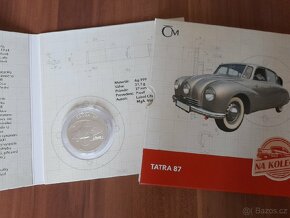 Stříbrná mince Tatra 87 - série "Na kolech " - 2