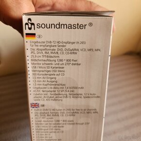 SOUNDMASTER DVD HERNÍ KONZOLE TV DVB-T2 NOVÉ - 2