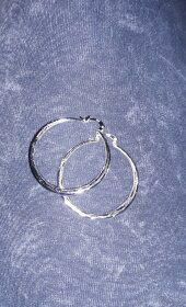 Nové dámské stříbrné kruhové náušnice kruhy 925 4 cm. Nové - 2