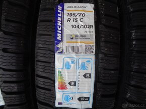 Zimní pneu 195/70/15c R15C Michelin - NOVÉ - 2