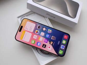 APPLE iPhone 15 Pro MAX 256GB Přírodní Titan-ZÁRUKA-TOP STAV - 2