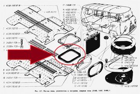 Těsnění krytu k nádrži UAZ 469 a UAZ 452 - 2