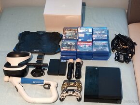 Play Station 4, VR set + 44 her - 2