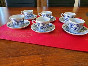 Porcelánová sada na espresso Cibulák + cukřenka + mlékovka - 2