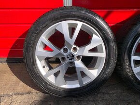 Original ALU kola ŠKODA POLAR 17" 7J ET45 + zimní 225/50/R17 - 2