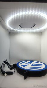 Prodám nový znak VW Volkswagen s podsvětlením (led pásek) - 2