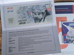 Bankovka Jaromír Jágr 50 let + kartička - 2