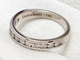 14K prsten s diamanty 0,48ct - Harr & Jacobs - certifikát - 2