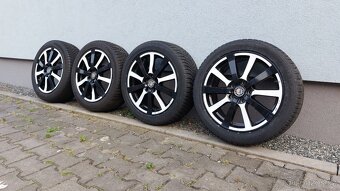 Alu kola 5x112 r17 vw golf, škoda Octavia II zimní pneu - 2