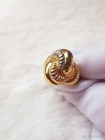 18K zlato zlatý prsten prstýnek - 2