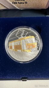 Stříbrná mince 500 Kč Tramvaj ČKD Tatra T3 PROOF - 2