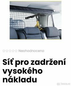 Síť na zadržení vysokého nákladu do zavazadladlové prostoru - 2