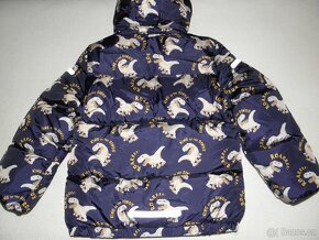 Nová chlapecká zimní bunda s dinosaury H&M vel.134 a 122 - 2