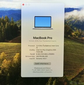 MacBook Pro 13” 2019/8GB RAM/Intel i5/256GB SSD/Záruka - 2