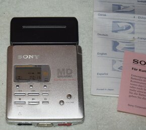 Minidisk recorder SONY MZ-R55 + media + DO + akku box - 2