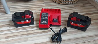 Aku 18V/9.0Ah,pro nářadí Milwaukee M18V+duální nabíječka NEW - 2