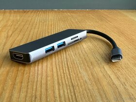 USB hub 5v1 do USB-C, HDMI USB 3.0 Micro SD, Win i Mac, NOVÝ - 2