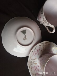 Hrnečky s talířky - porcelánka Chodov - 2