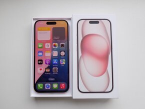 APPLE iPhone 15 128GB Pink - ZÁRUKA - TOP STAV - 2