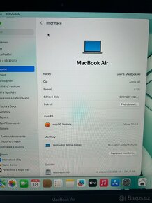 APPLE MACBOOK AIR 13” 2020 M1/8GB RAM/256GB,BATERIE 98% - 2