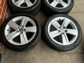 Alu 16" 5x100, orig. škoda "ROCK" zimní 95% - 2