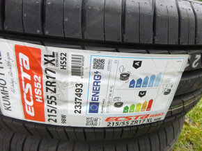 2x nové nejeté letní pneu kumho 215/55 r17 - 2