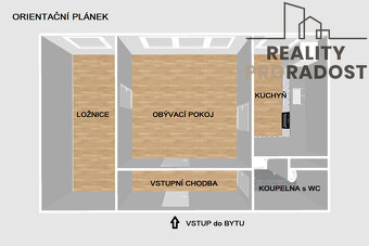 Pronájem bytu 2+1, 42,18 m2 Olomouc - ul. Dlouhá. - 2