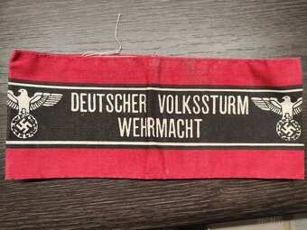 Rukávová páska Deutscher Volkssturm, Wehrmacht, 3. Říše - 2