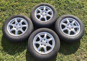 Pěkná ALU kola 6.5Jx15, 5x114.3, pneu 195/65 R15 - 2