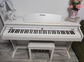 Digitální piano Dynatone SLP- 150 bílé perleťové barvy+stol - 2