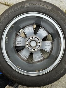 Originál 4ks AL disky Peugeot R16 + Michelin e.Primacy - 2