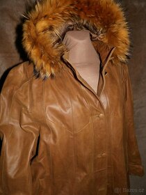 Měkoučký nadměrný dlouhý překrásný kožený kabát z pravé kůže - 2
