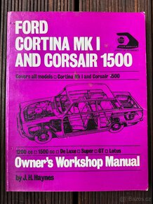 FORD CORTINA mk1 LOTUS originalni montazni manualy - 2