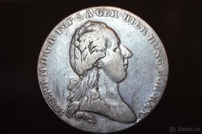 Stříbrný křížový tolar Josef II. 1785, minc. Brusel - 2