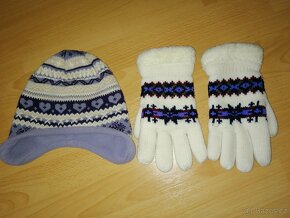 Čepice, rukavice a šála vel. cca 8-11 let - 2