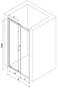 Rozsouvací sprchové dveře MEXEN Nové zabalené - 2