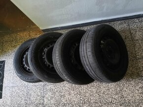 Ocelové disky + letní pneu Dunlop 195/65 R15 - 2