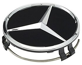 Krytky Mercedes,  75mm  4ks pokličky černá matná - 2