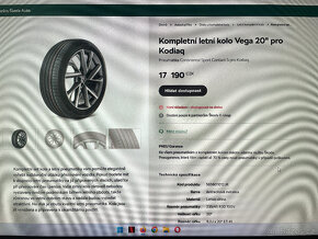 NOVÁ ALU R20 ŠKODA KODIAQ TYP VEGA 235/45 R20 100V DOT1124 - 2