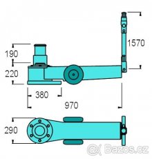 Pasquin P302EX pojízdný pneumatický zvedák, nosnost 80 t - 2