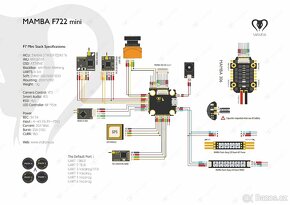 Řídící jednotka a regulátor Diatone Mamba F722 Mini - 2