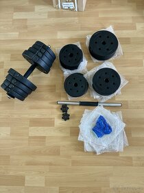 Cinky rozkládací 15x2 (30kg) + rukavice sport - 2