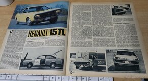 RENAULT 15 TL, DOBOVÝ TEST 1974, 3X DVOJSTRANA 52cmx33cm - 2