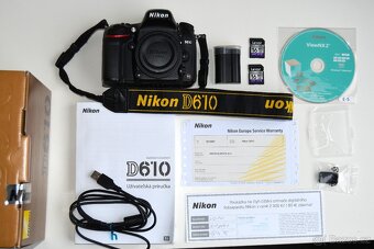 Nikon D610 + příslušenství - 2