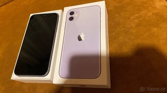 Prodám fialový iPhone 11 128GB - top stav - 2