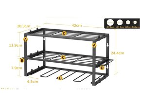 Nástěnný organizér na AKU nářadí s držáky na nářadí 42x20x24 - 2