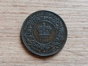 1/2 Cent 1861 kolonie Nova Scotia koloniální mince Kanada - 2