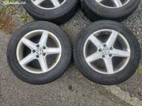 Originál VW ALU kola, zimní pneu 215/60 R16 - 2