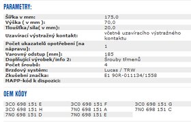 Přední destičky ATE (AT 602764) 13.0460-2764.2 - 2