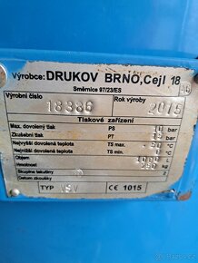 Vzdušník Drukov VSV 10 bar, 1000 l, rok výroby 2015, revize - 2